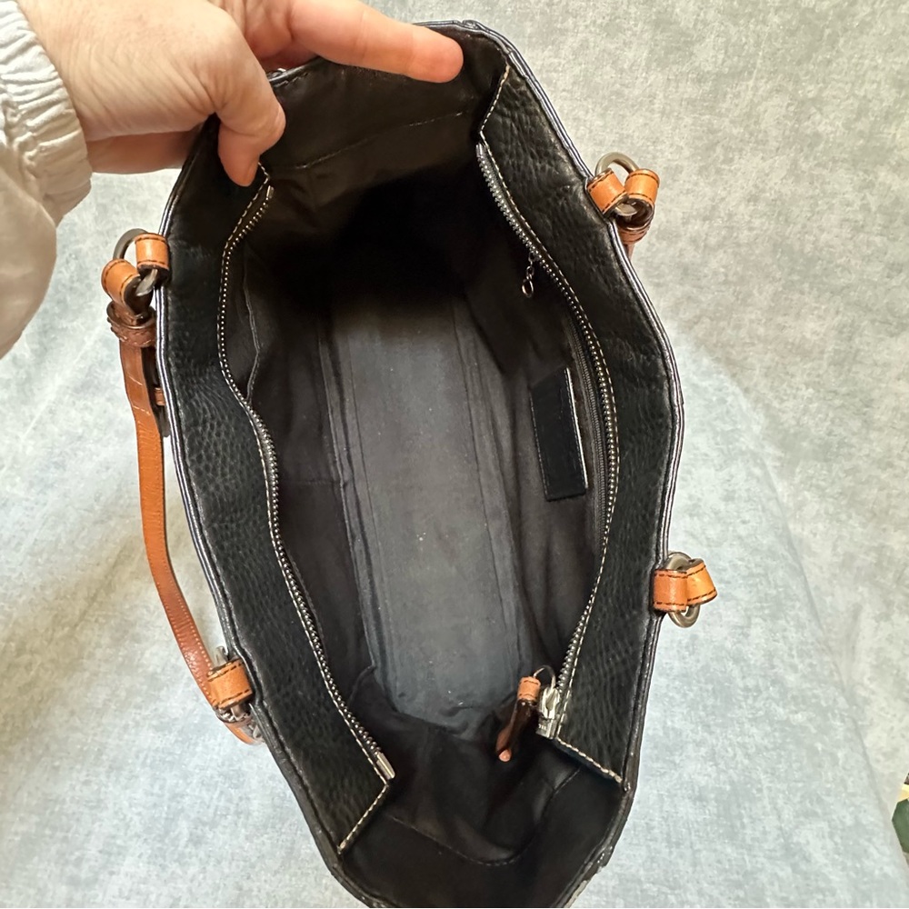 COACH Chelsea Pebbled Black Leather Tote - Picture 10 of 14